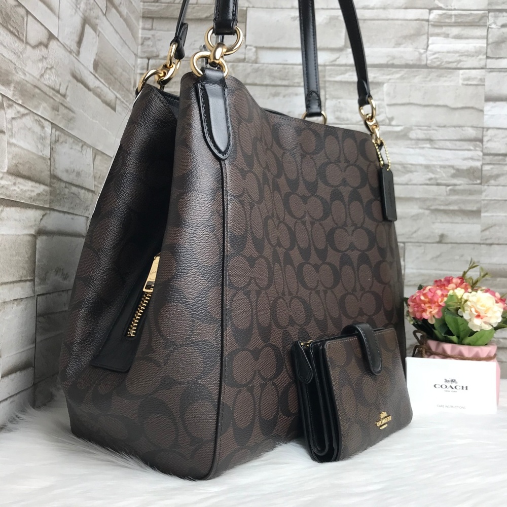 👜COACH SET🌺HALLIE SHOULDER BAG & WALLET - Picture 3 of 8